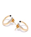 Yellow Gold and Onyx Earrings 1