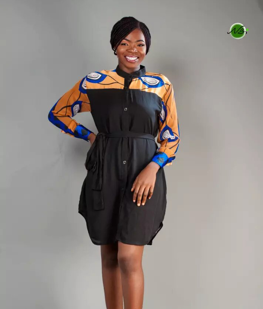 Aniwah Blue Silk Dress1