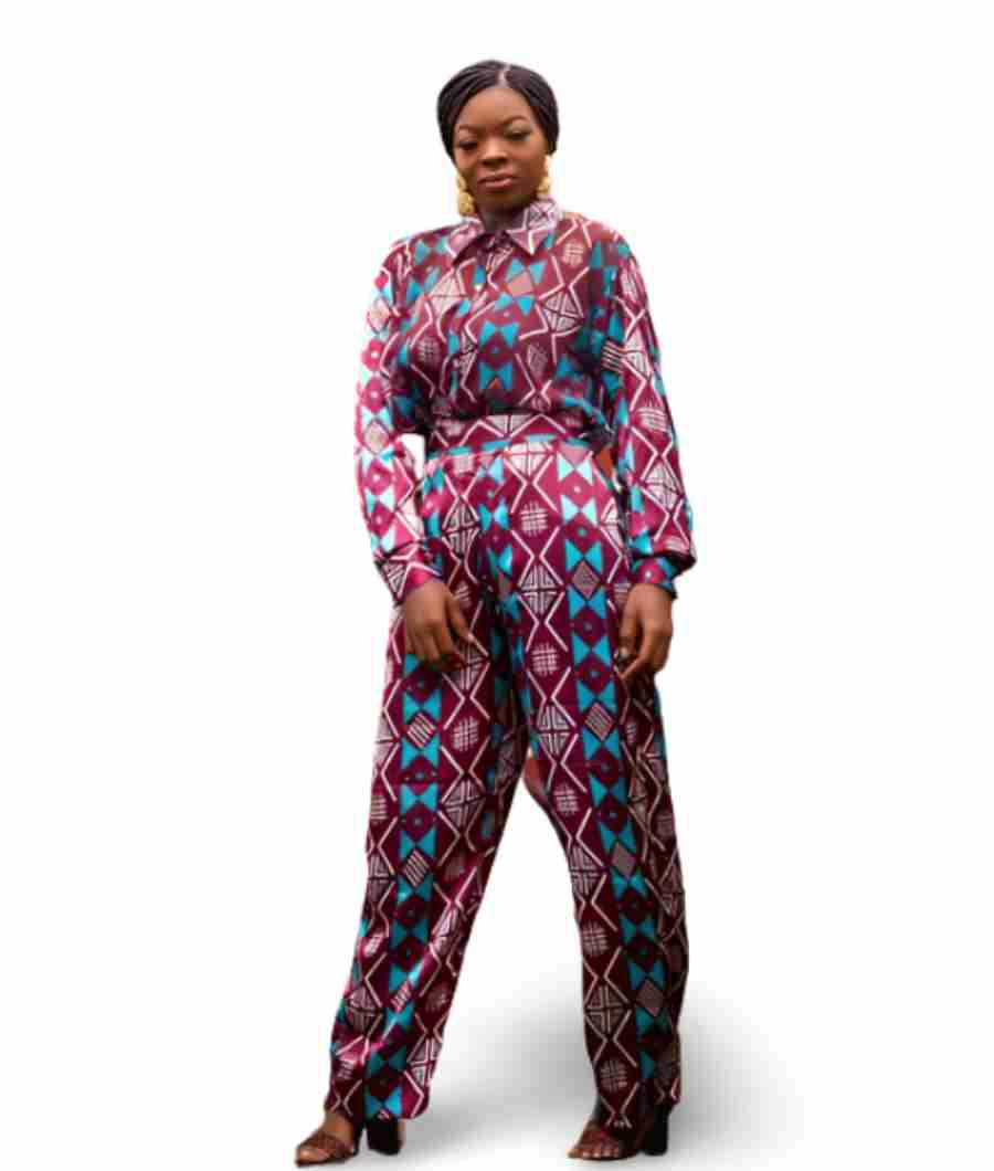 Arama African Bogolan Silk 2peice set1