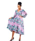 laila African Print Silk dress1