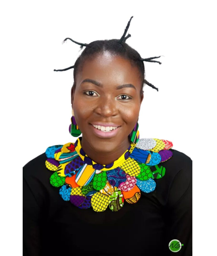 Dija African Print Cape Necklace2