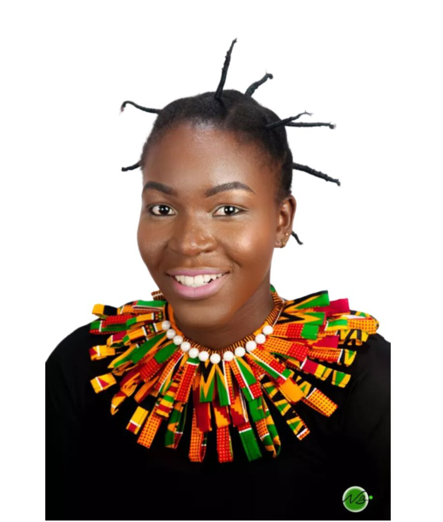 Biga African Print Kente Cape Necklace2