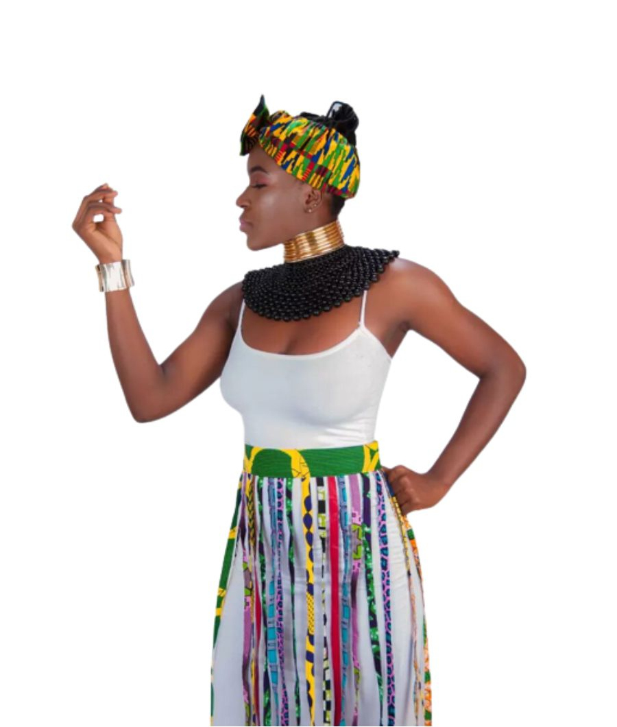 Habiba African print waist Belt1