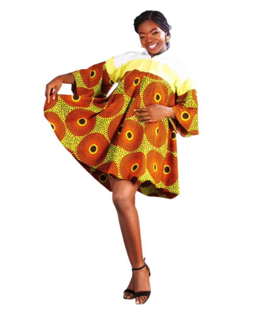 Lady May Africanprint Shirt Dress1