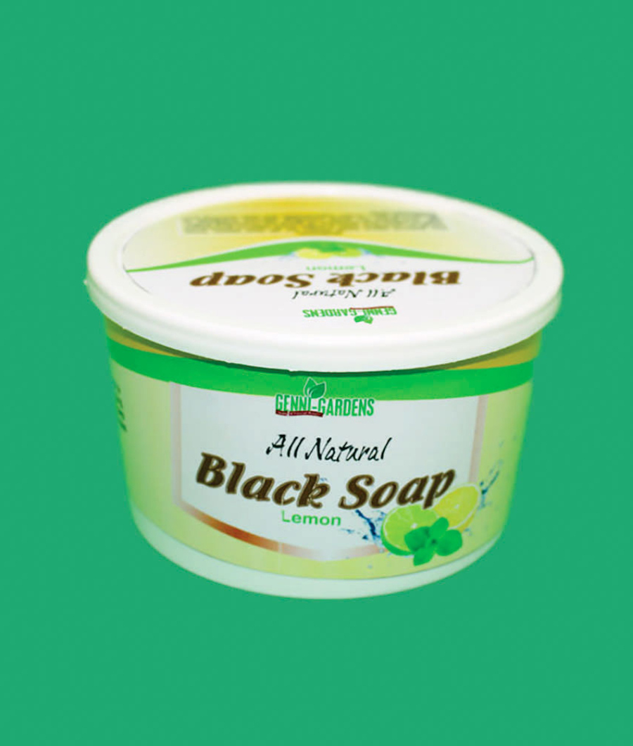 All natural Black Soap - Lemon1