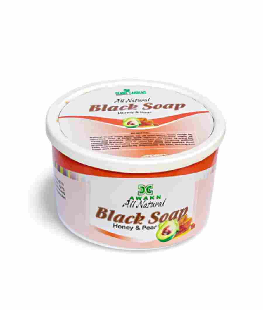 All natural Black Soap - Lemon & Pear1