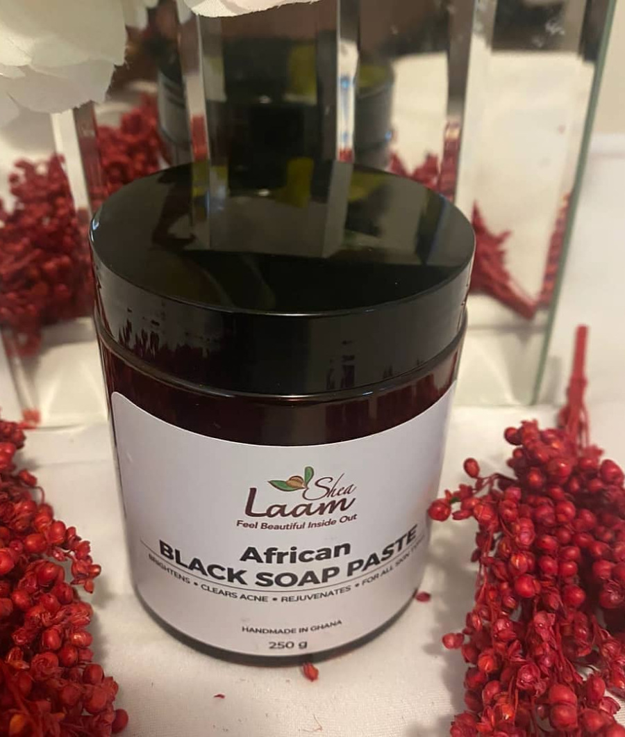 African Black Soap Paste with Camwood and Neem Powder1