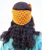 Yellow Ankara Front Bow Headband3