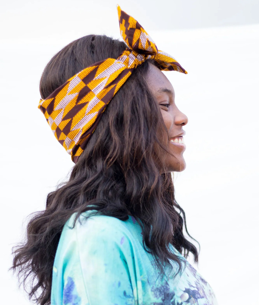 Lantaa Kente Front Bow Headband2