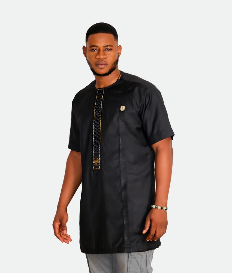 Short Sleeve Jumper Shirt - Black1