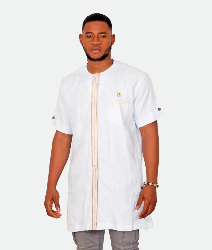 Short Sleeve Jumper Shirt - White1