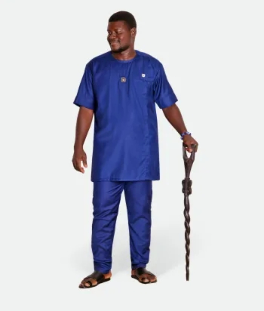 Short Sleeves Jumper - Blue1