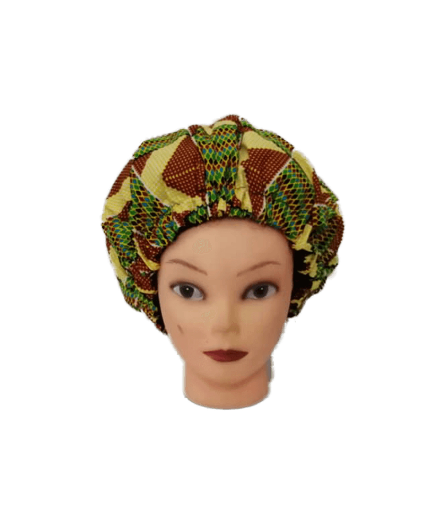Black-Satin Lined Ankara Bonnet3