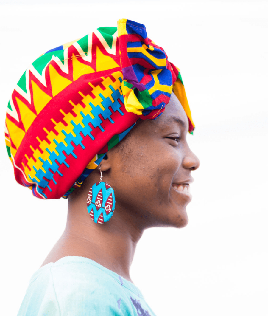 Kente Front Bow Turban2
