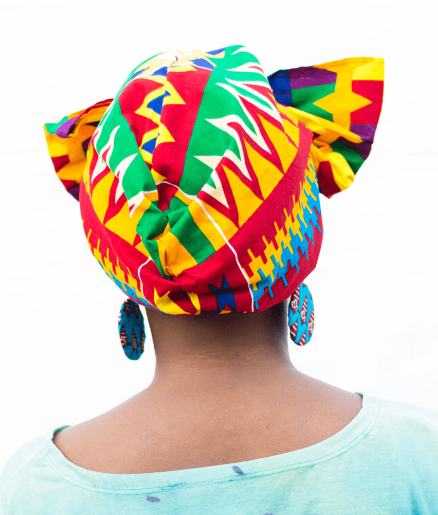 Kente Front Bow Turban3