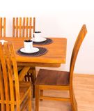 6-Piece Dinette Table Set with honey finish2