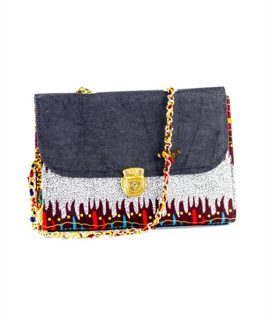 Denim Wax Slingbag – Dark & Multicolor1