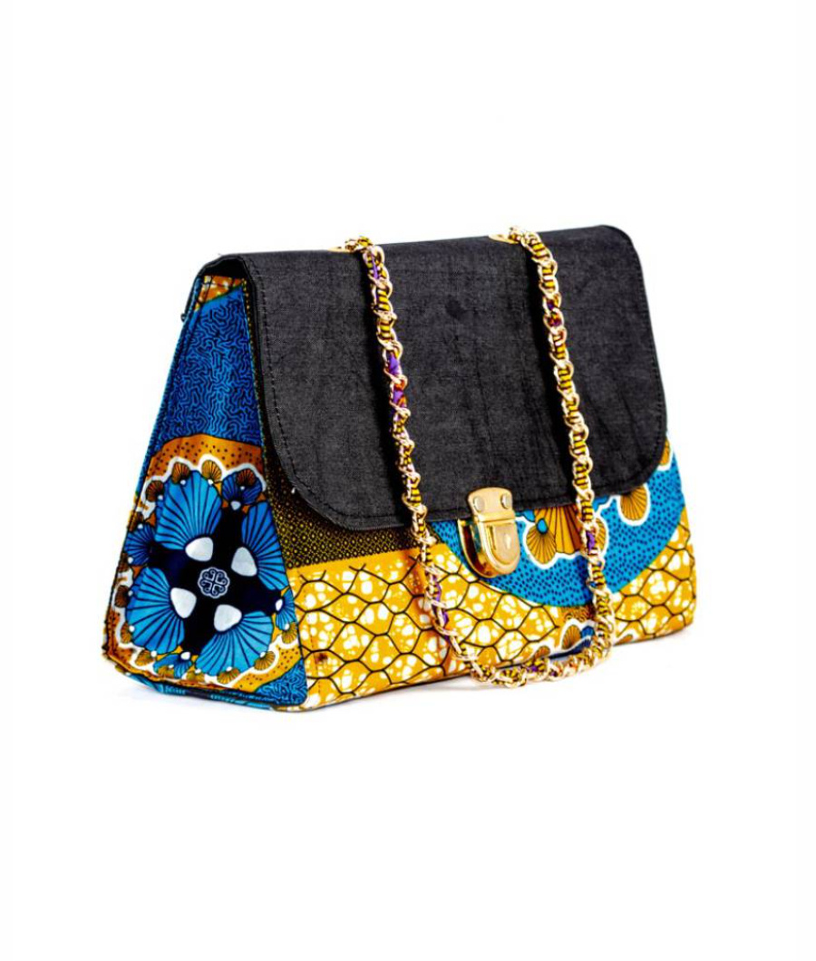 Denim Wax Slingbag -Black & Multicolor1