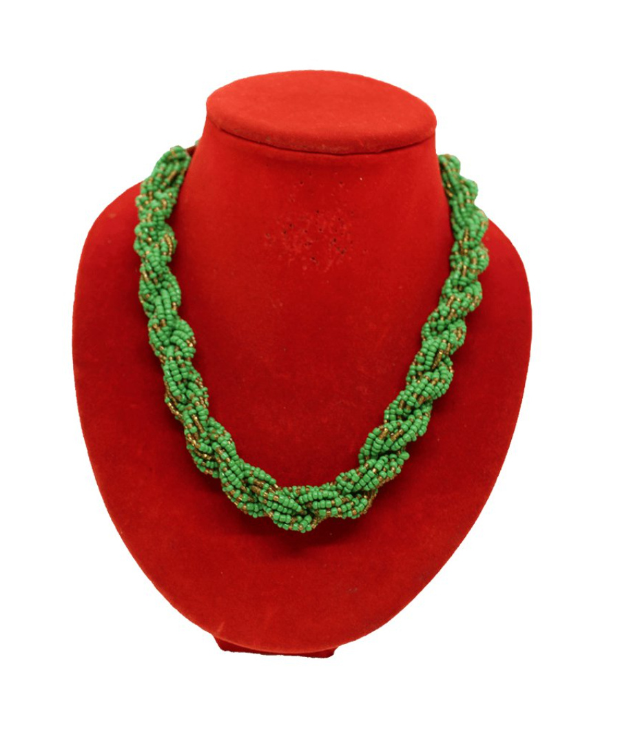 Beautiful African Bead Necklace (Green)1