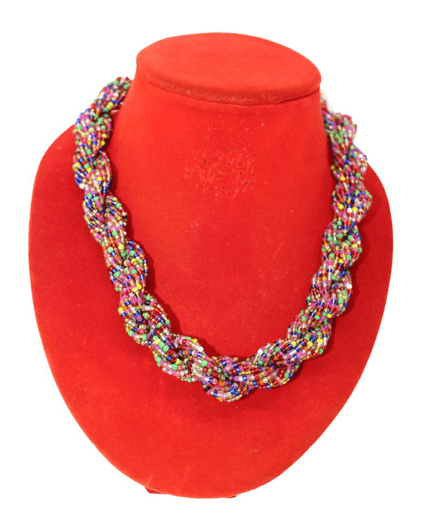 Beautiful African Bead Necklace (Multicolor)1