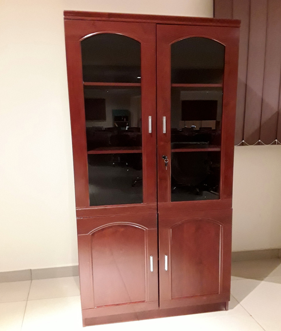 2 DOOR PU LAMINATE BOOKCASE1