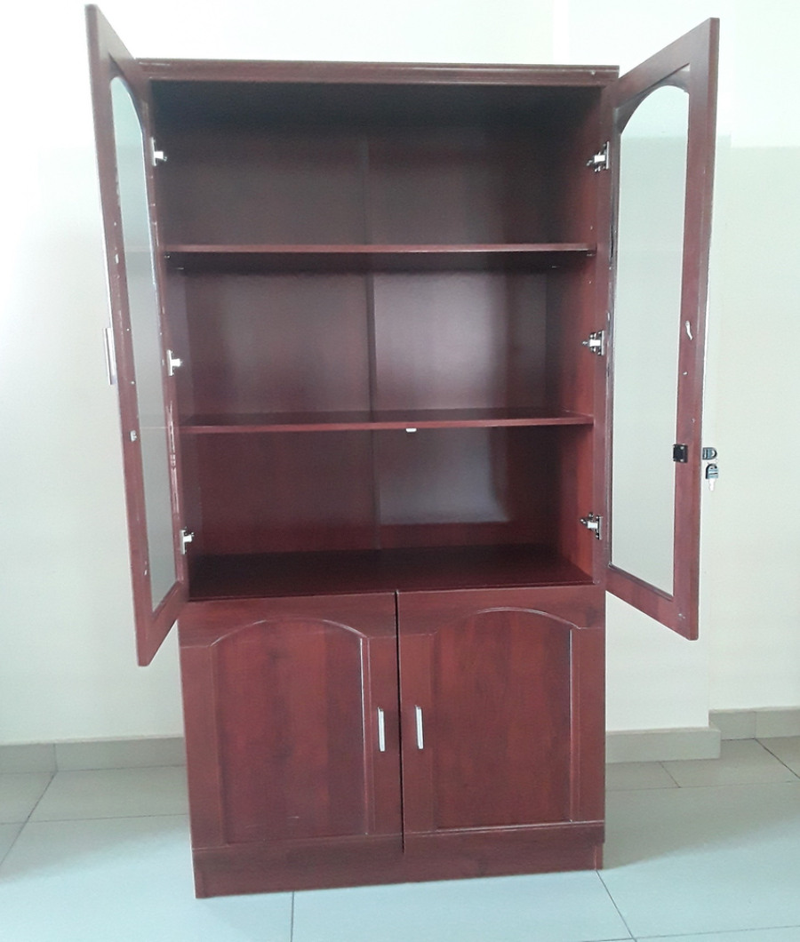 2 DOOR PU LAMINATE BOOKCASE3