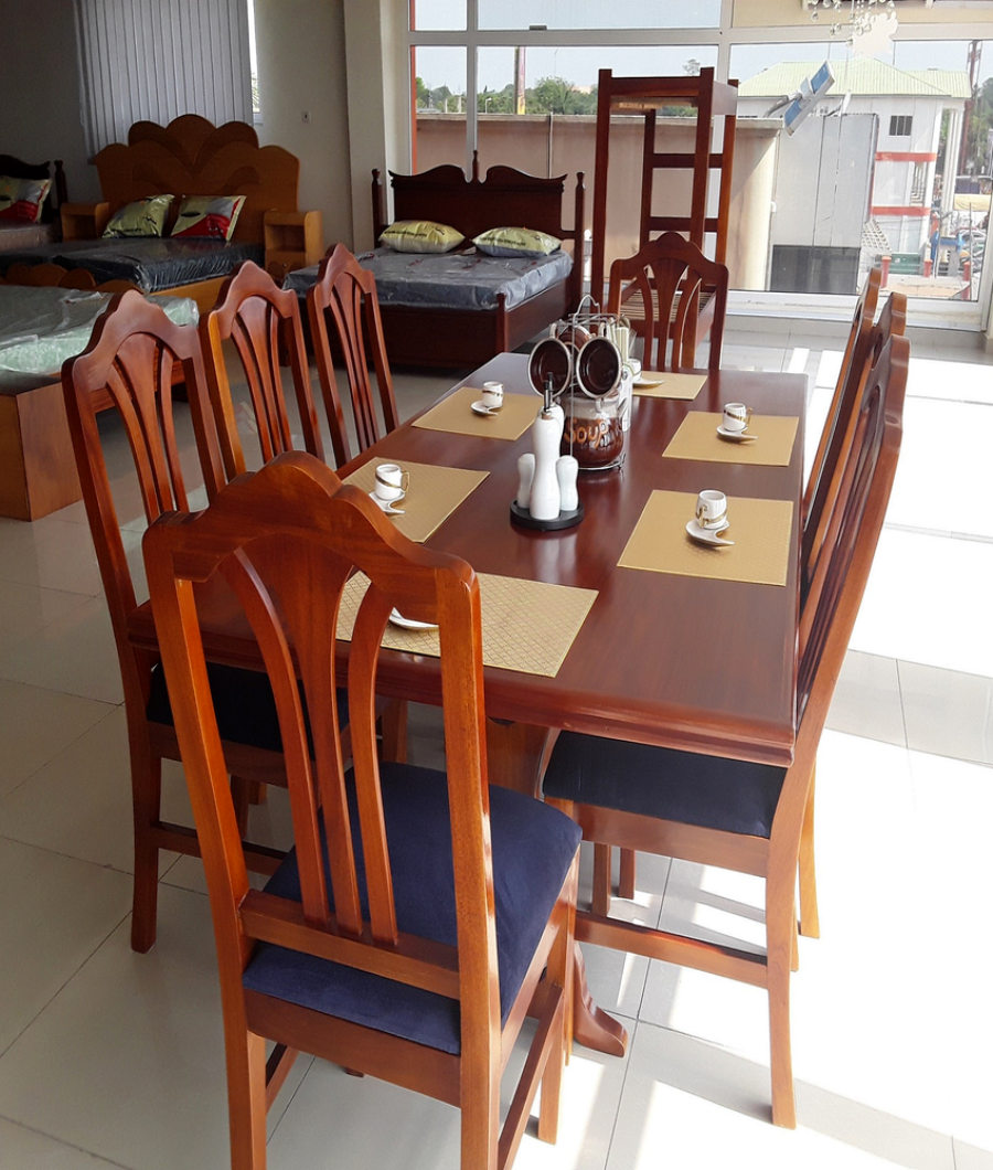 RECTANGULAR WOODEN DINING SET1