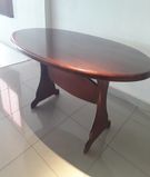 SOLID WOOD OVAL DINING TABLE – 6 SEATER1