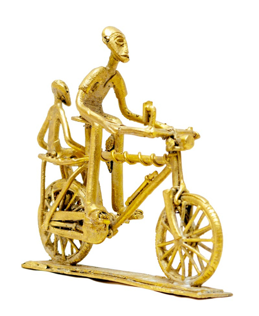 Brass Bicycle Riding Man and Wife1