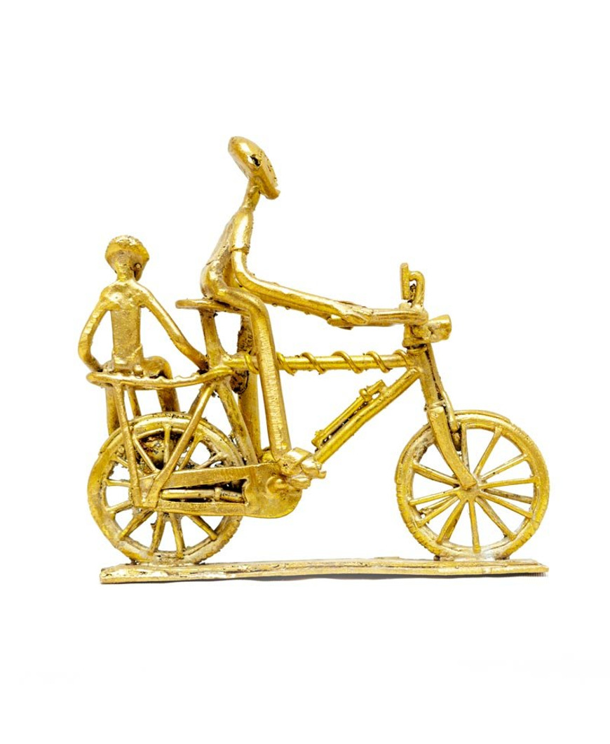 Brass Bicycle Riding Man and Wife2