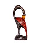 Hand Carved Sese Wood Bird Sculpture from West Africa, “Sankofa”1