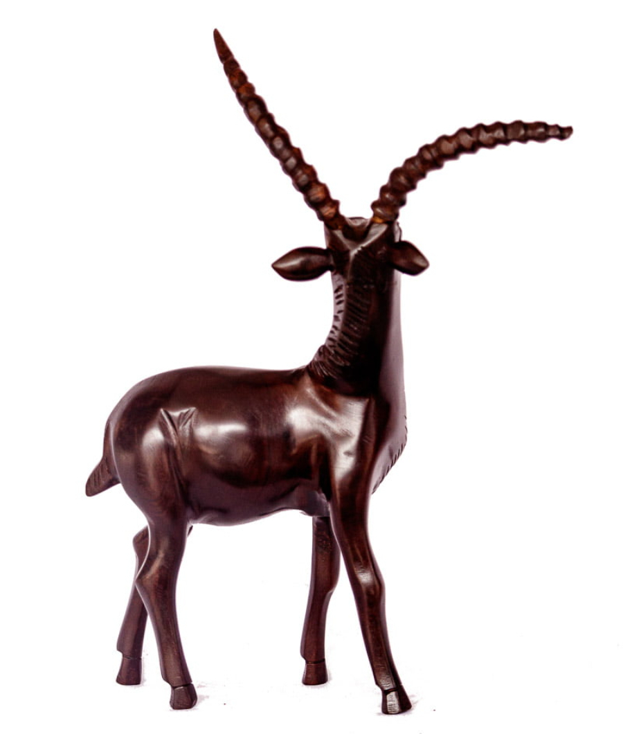 Handmade African Wooden Antelope Figurine2