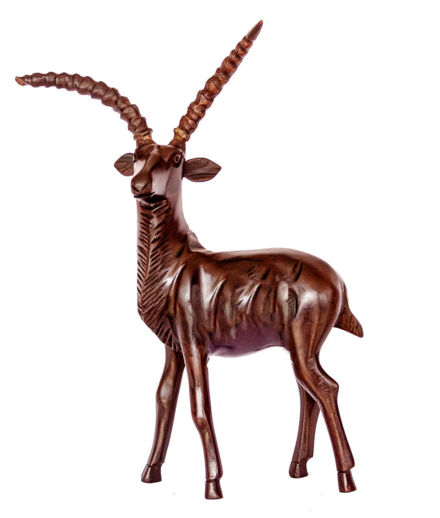 Handmade African Wooden Antelope Figurine3