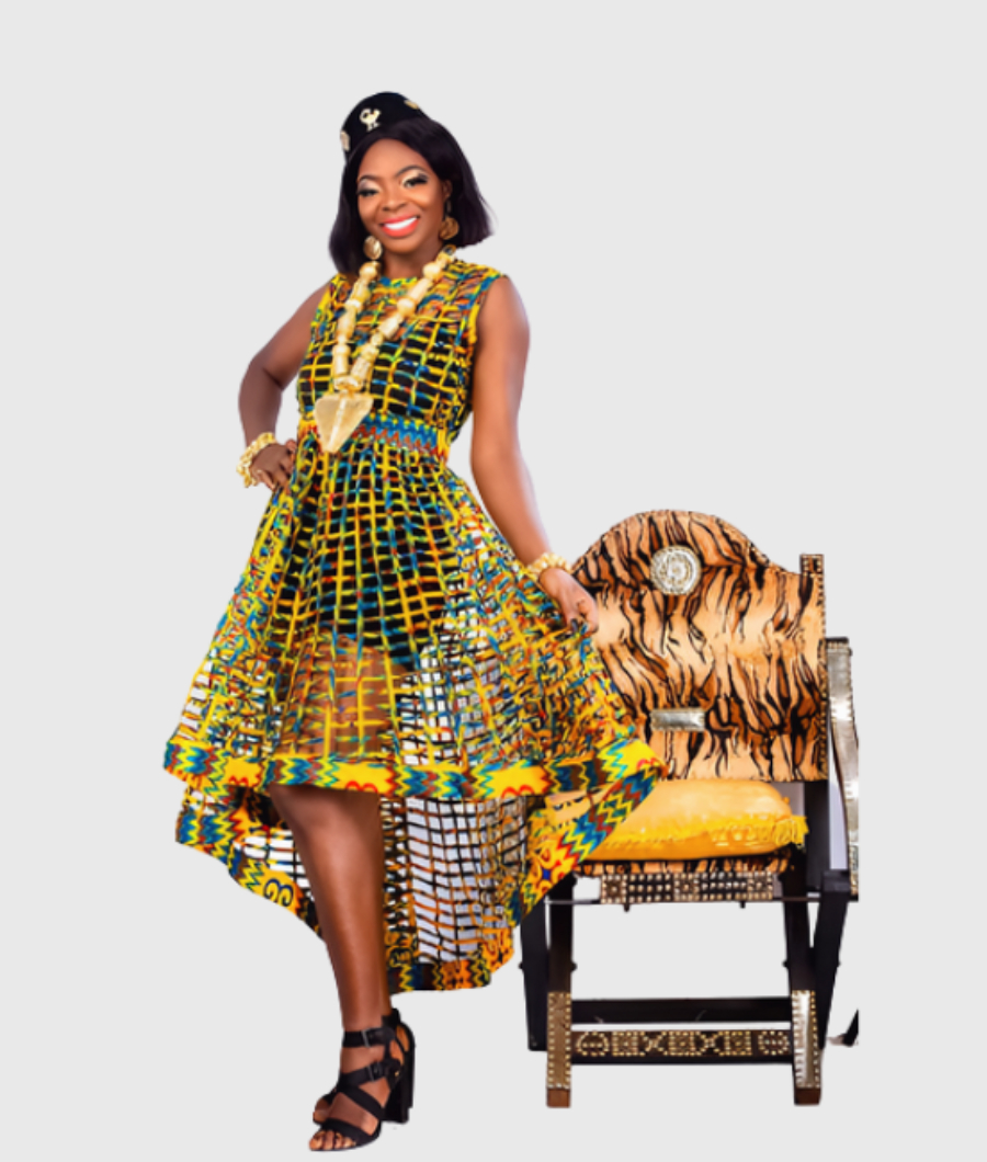 Ohemaa Web Kente Dress2