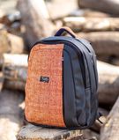 Obolo Laptop Backpack - Leather & Ankara1