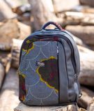 Obolo Laptop Backpack - Leather & Ankara1