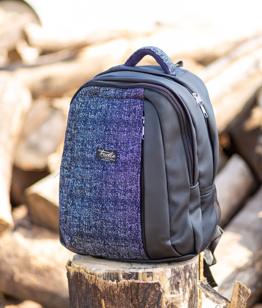 Obolo Laptop Bagpacks - Leather & Ankara1