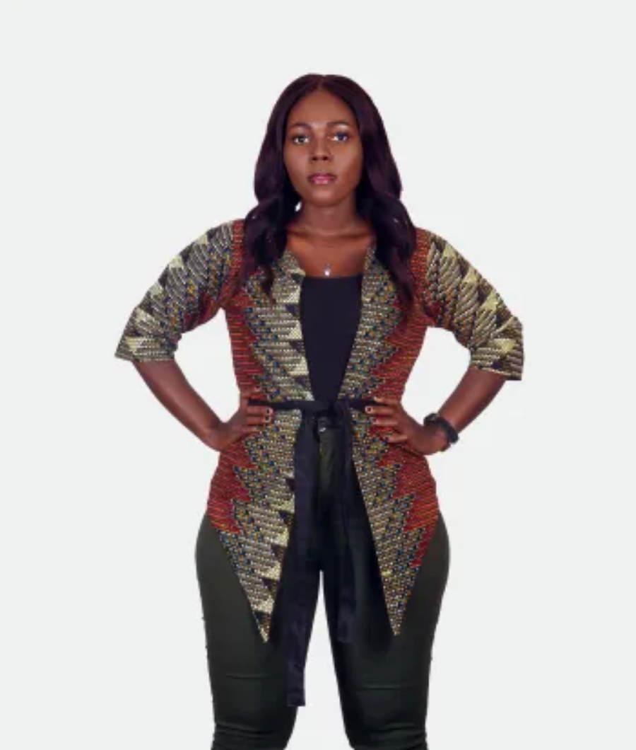 Below Elbow Sleeve Split Hem Blouse1