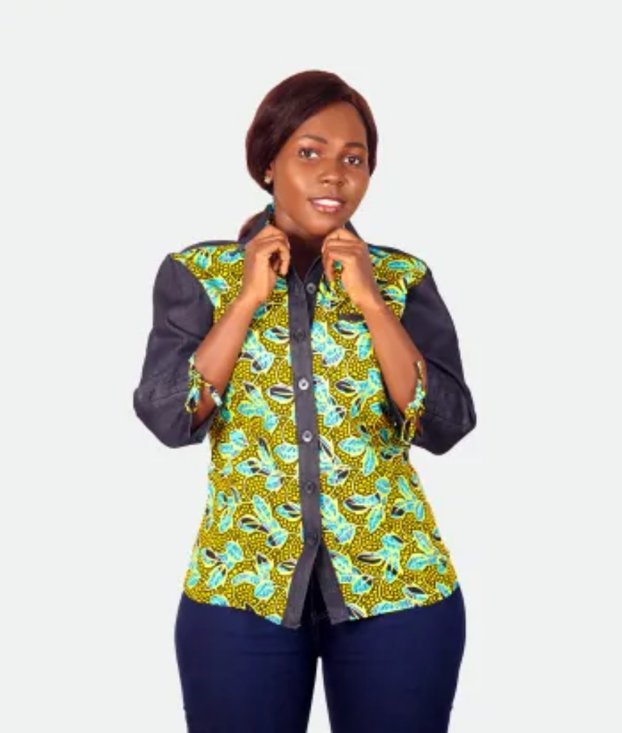 Ladies Button-Down Shirt1