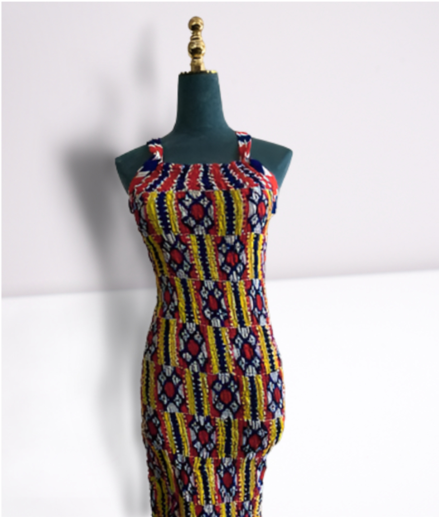 Strechy Kente Dress1