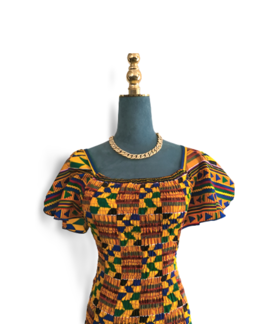 Stretchy Kente Dress1