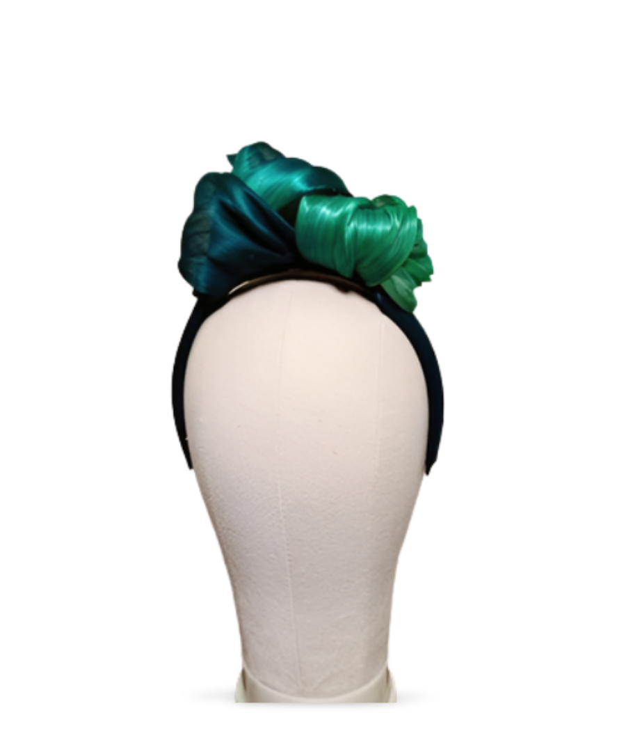 Double knot silk abaca headpiece1