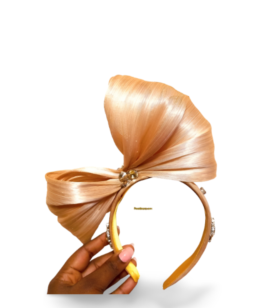 Silk abaca bow with Swarovski1