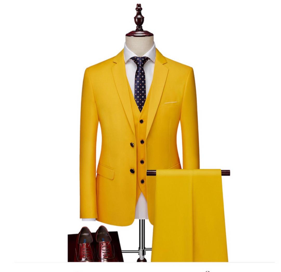 3 PIECE SUIT - YELLOW1