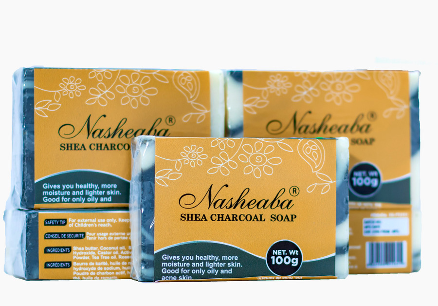 Nasheaba Shea Charcoal Soap1
