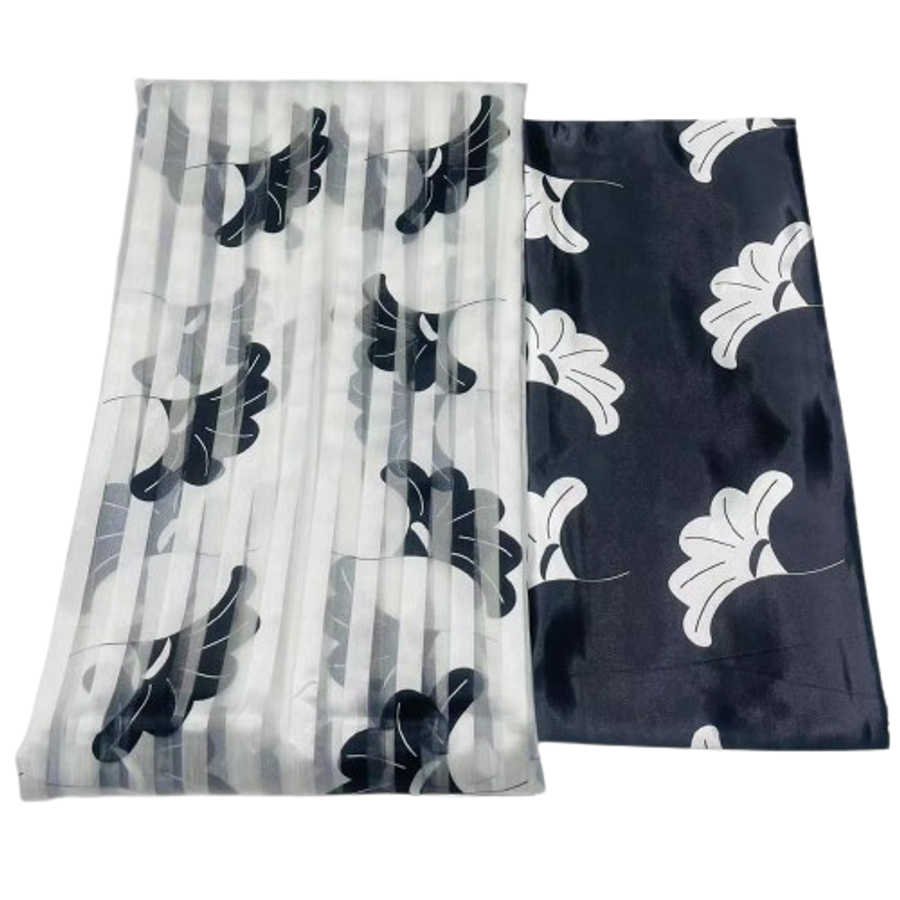 Organza Fabric - Black and White1