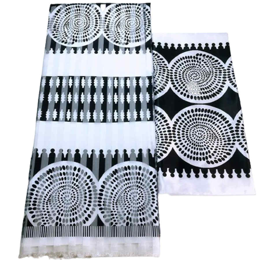 Organza Fabric - Black and White2