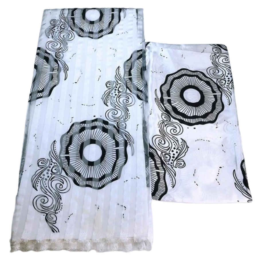 Organza Fabric - Black and White3