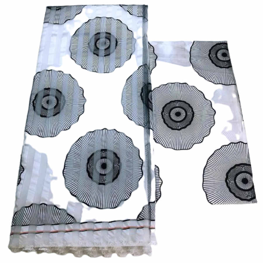 Organza Fabric - Black and White4