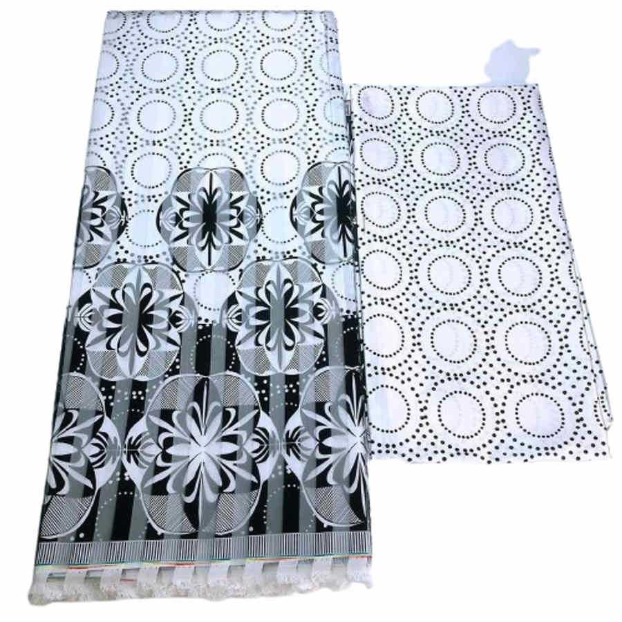 Organza Light Fabric - Black And White2